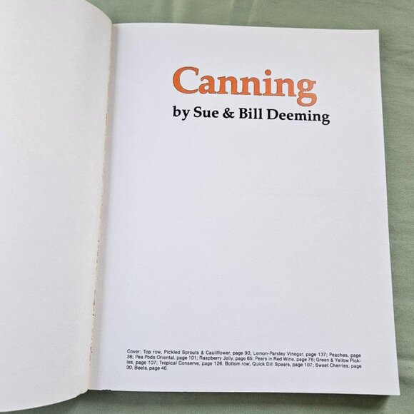 Canning by Sue & Bill Deeming, Vintage 1983, Paperback Recipes & Instructions - Picture 2 of 15